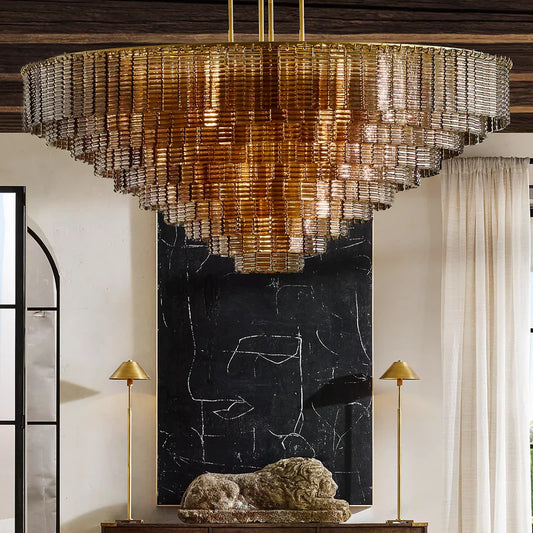 Sami Smoke Round Chandelier 96"D (customize)