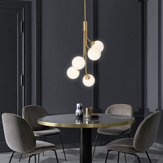 Rosan White Modern Round Chandelier