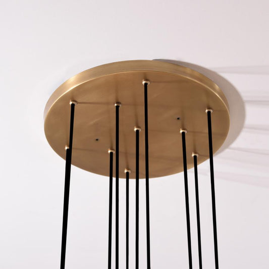 Karen White Round Chandelier 10 Lights