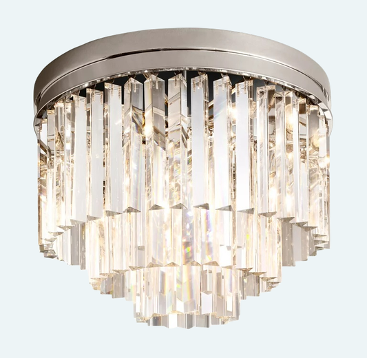 Oden K9 Crystal Flushmount Chandelier