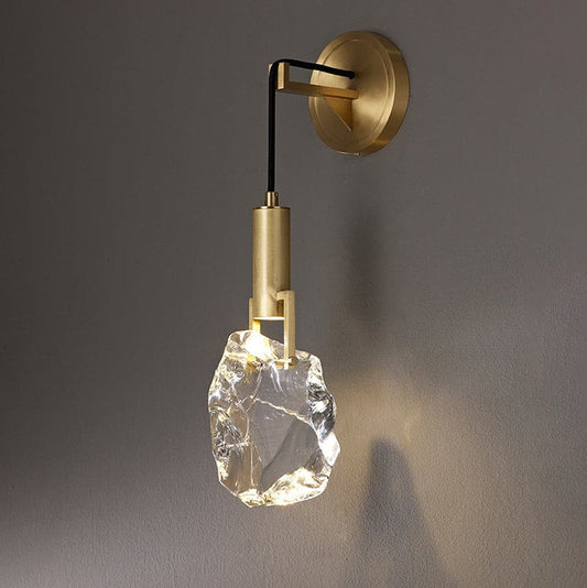 Irregular Crystal Modern Shad Wall Sconce 11" H