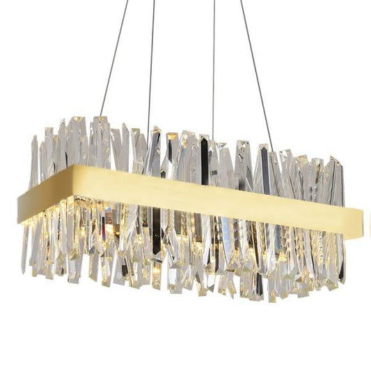 Arsen Rectangular Crystal Chandelier 43.3"