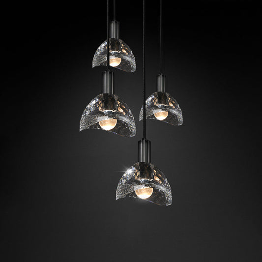 Moder Crystal Pendant Black for Dining Room