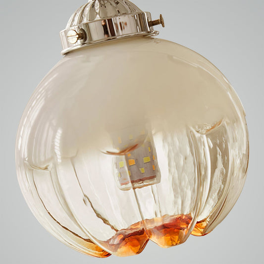 BrandonAmber Glow Glass Orb Chandelier