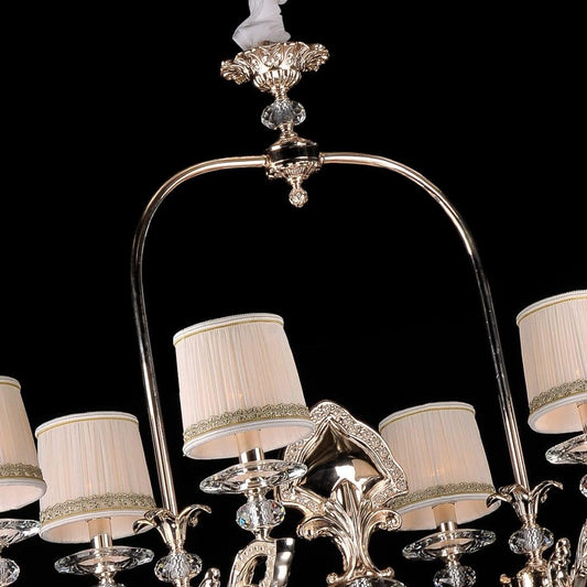 American Classic Design Fabric Copper Chandelier.