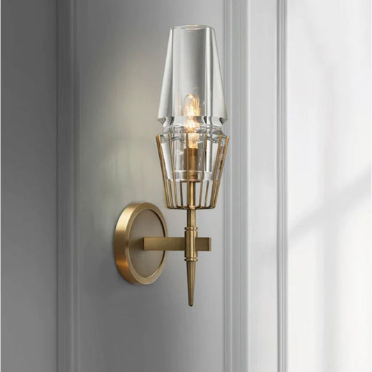 Water Pattern Crystal Sconce 16"