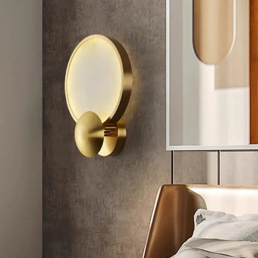 Alabaster Round Modern Wall Sconce