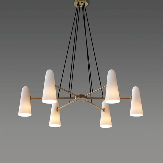 Karen White Chandelier 6 Lights