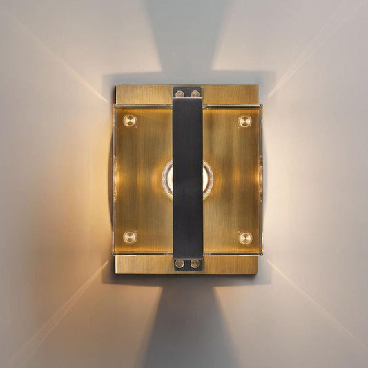 Yager Square Solid Brass Wall Sconce